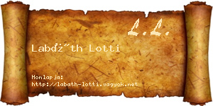 Labáth Lotti névjegykártya
